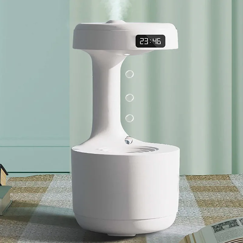 Anti Gravity Water Drop Humidifier 800ml Humidifier Cool Mist Fountain Humidifier Water Flows Back Air Humidifiers For Bedroom