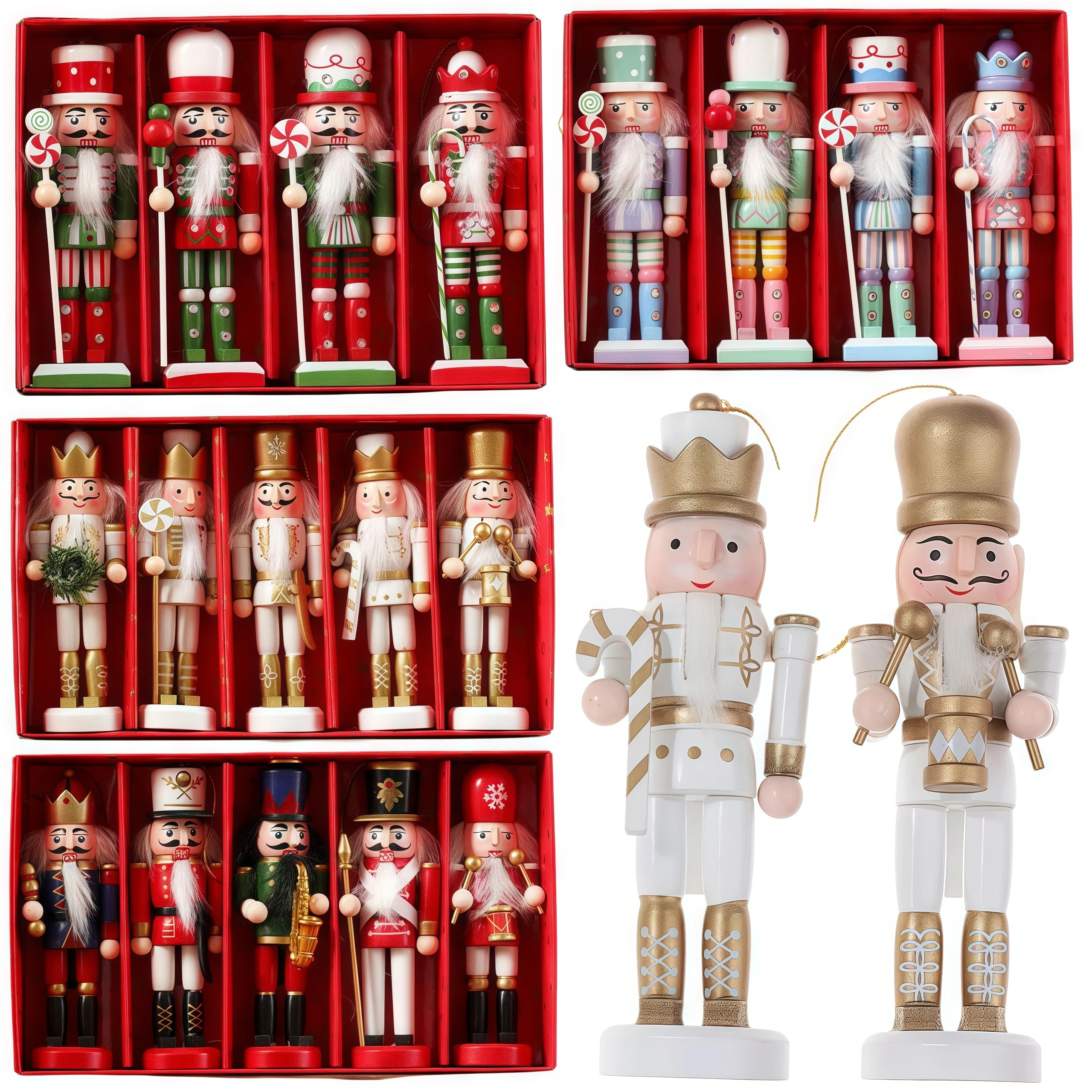 Decoraciones navideñas, soldado de pecana, adornos navideños colgantes de madera, regalos de fiesta de año nuevo, accesorio para el hogar, decoración de fiesta de árbol de Navidad
