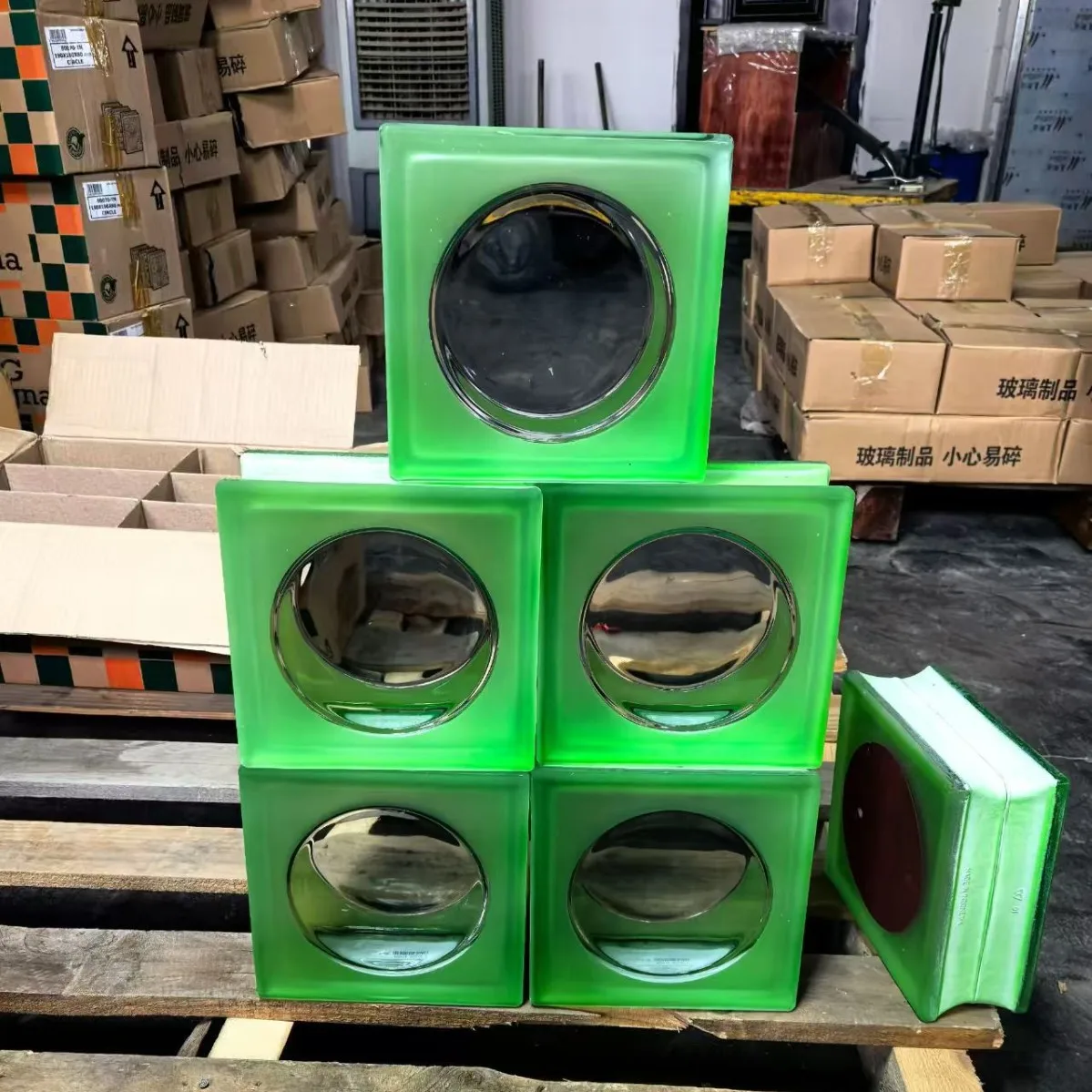 Solid Glass Brick Internet Celebrity Model, Square Frosted Crystal Brick, Bathroom Half Wall Partition Entrance Glass Brick Wall