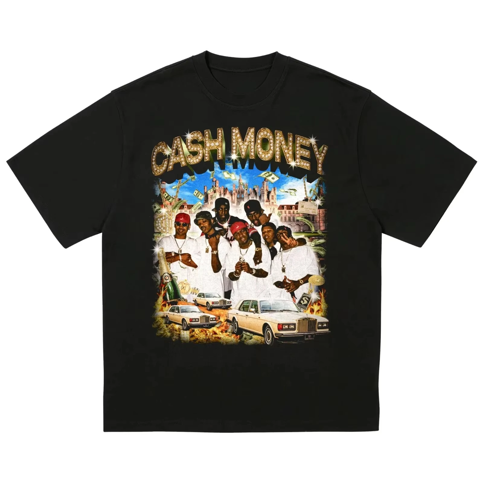 

Vintage Rap T-Shirt Streetwear Hip Hop Band Merch 90s Y2k Summer Vintage High Quality Cotton T-Shirt for Men and Women