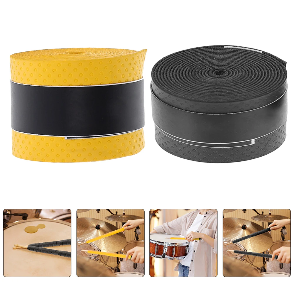 

4 Pcs Drumstick Anti-slip Belt Sweat-absorbent Tape Tennis Racket Drumming Accessory Wrap Packing Water Viscous Pu