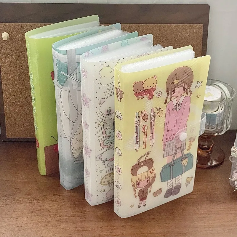 Kawaii الحيوان مجلد ملصق تخزين ألبوم مسمار أعواد تزيين حساب اليد تخزين كتاب 40 سكرابوكينغ تخزين المواد