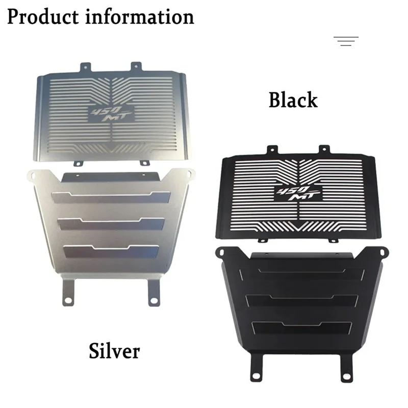 

A77T-Motorcycle For CFMOTO 450MT MT450 2024 Front Shield Water Tank Protection Net Engine Cover Fan Protector Grille