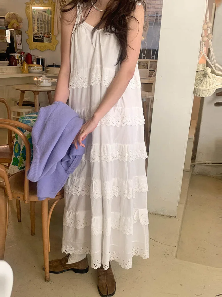 فستان طويل أنيق بلون واحد بدون حمالات، فستان صيفي راقٍ بياقة مربعة، فستان وصيفة الشرف عصري متعدد الطبقات للنساء