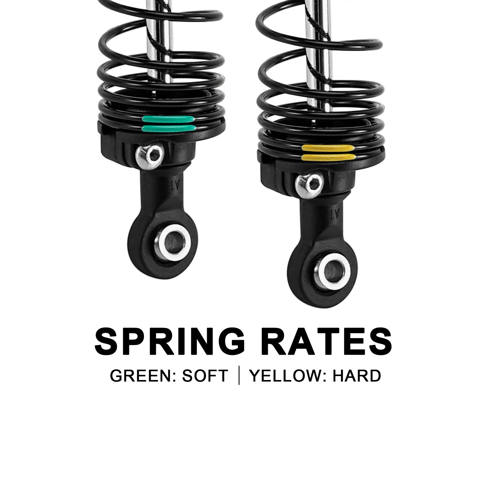 صدمات زيت INJORA مقاس 88 مم مع نوابض تقدمية لشاحنة مونستر 1/16 Mini Maxx Mini XRT