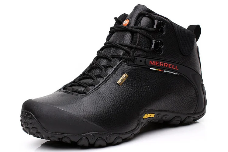 Original Merrell Men Outdoor Sneakers Leisure Tourism Wearable Genuine Leather Climbing Mountaineering Sports Shoes Eur39-44