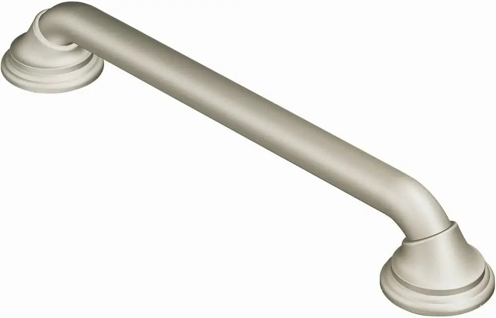 

36-Inch Designer Bathroom Grab Bar with Curl Grip for Handicapped or Elderly, Brushed Nickel Finish