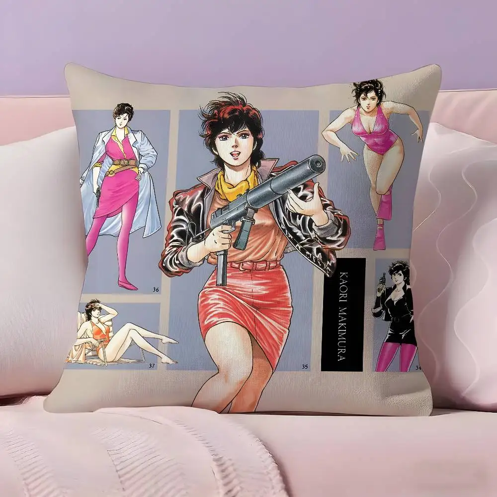 C-city Hunter P-PRIVATE EYES كيس وسادة كيس وسادة فائق النعومة صديق للبشرة نسيج سحابة مثل الراحة وسحاب مخفي