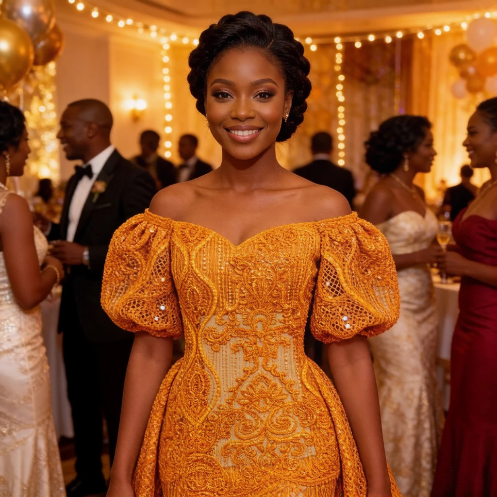

Gold African Lace Fabric with Sequins , Embroidered Mesh Tulle Lace for Nigerian Wedding Dress, African Party Wear Sewing Fabric