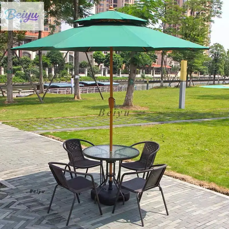 

Уличные столы и стулья с зонтиками, комбинация зонтиков на открытом воздухе, магазин кофе, чая с молоком, для отдыха, кованое железо