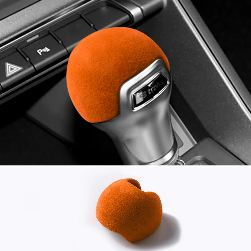 For Audi A3 Q2L S3 TT Sport Gear Shift Knob Boot Cover Trim Sticker Made of Alcantara Car Premium Interior Tuning Accessories view 5