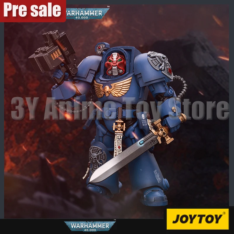 

Joytoy Warhammer 40k 1/18 Action Figurine Ultramarines Terminator Squad Sergeant With Power Sword And Teleport Homer Model Toys