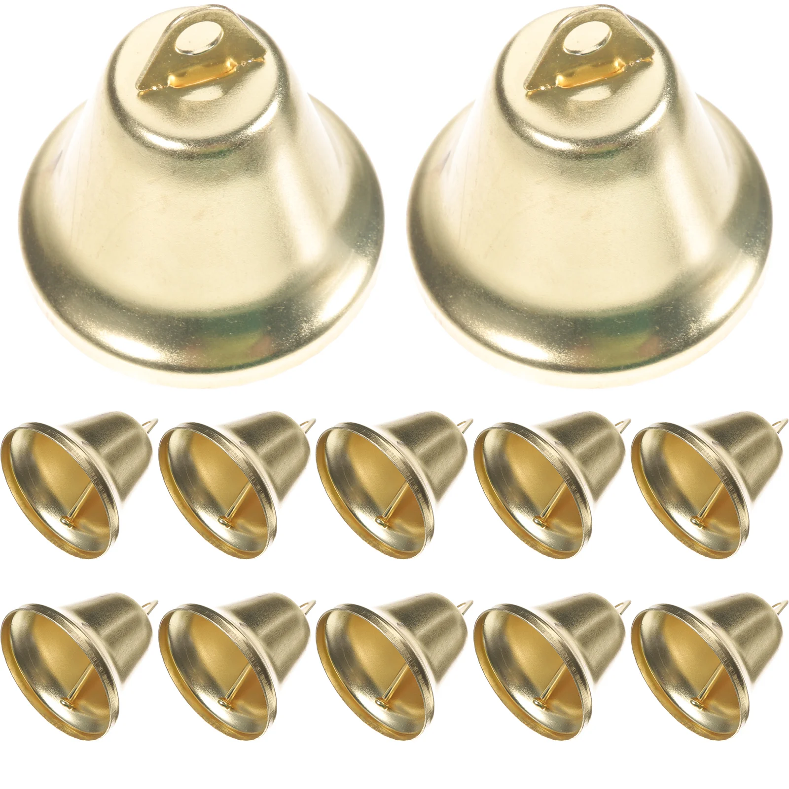 

12 Pcs Vintage Copper Bells Retro Decorative Hanging Accessories 48mm Bronze Cow Bell Sheep Bells Metal Ringing Christmas