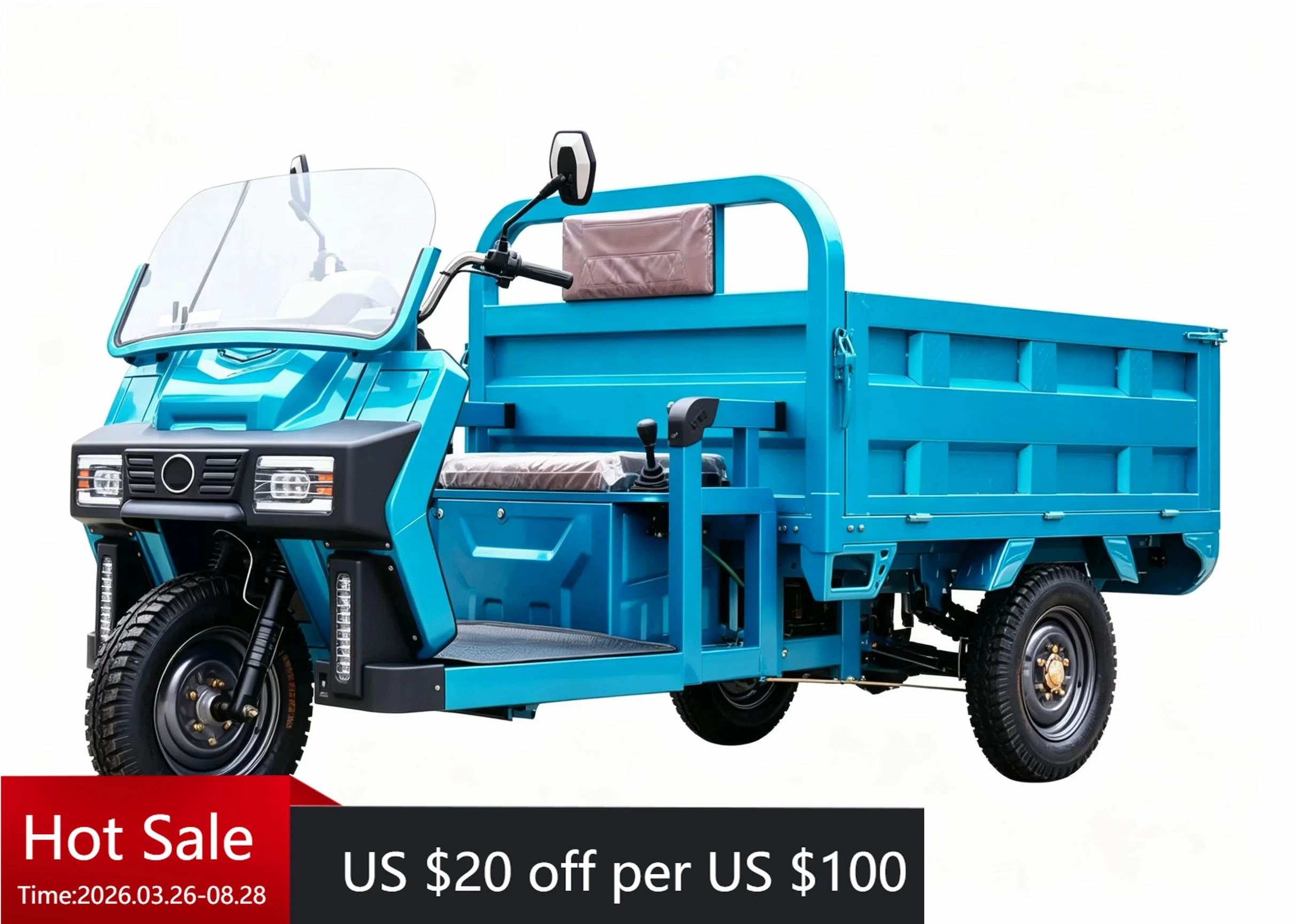 Tc China Electric Tricycle 60V Electric Tricycle Motorcycle, EEC Certified, Can Load 800kg
