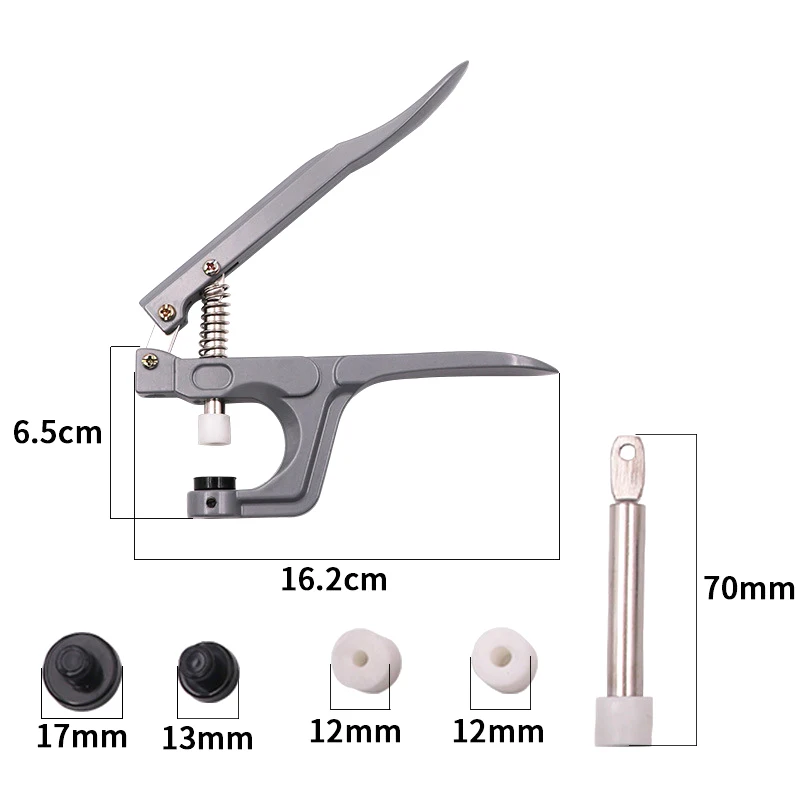 12mm/17mm Plastic Resin Snap Button Press Stud Cloth Button Press Machine Sewing Tool U Shape Fastener Snap Pliers KAM Button