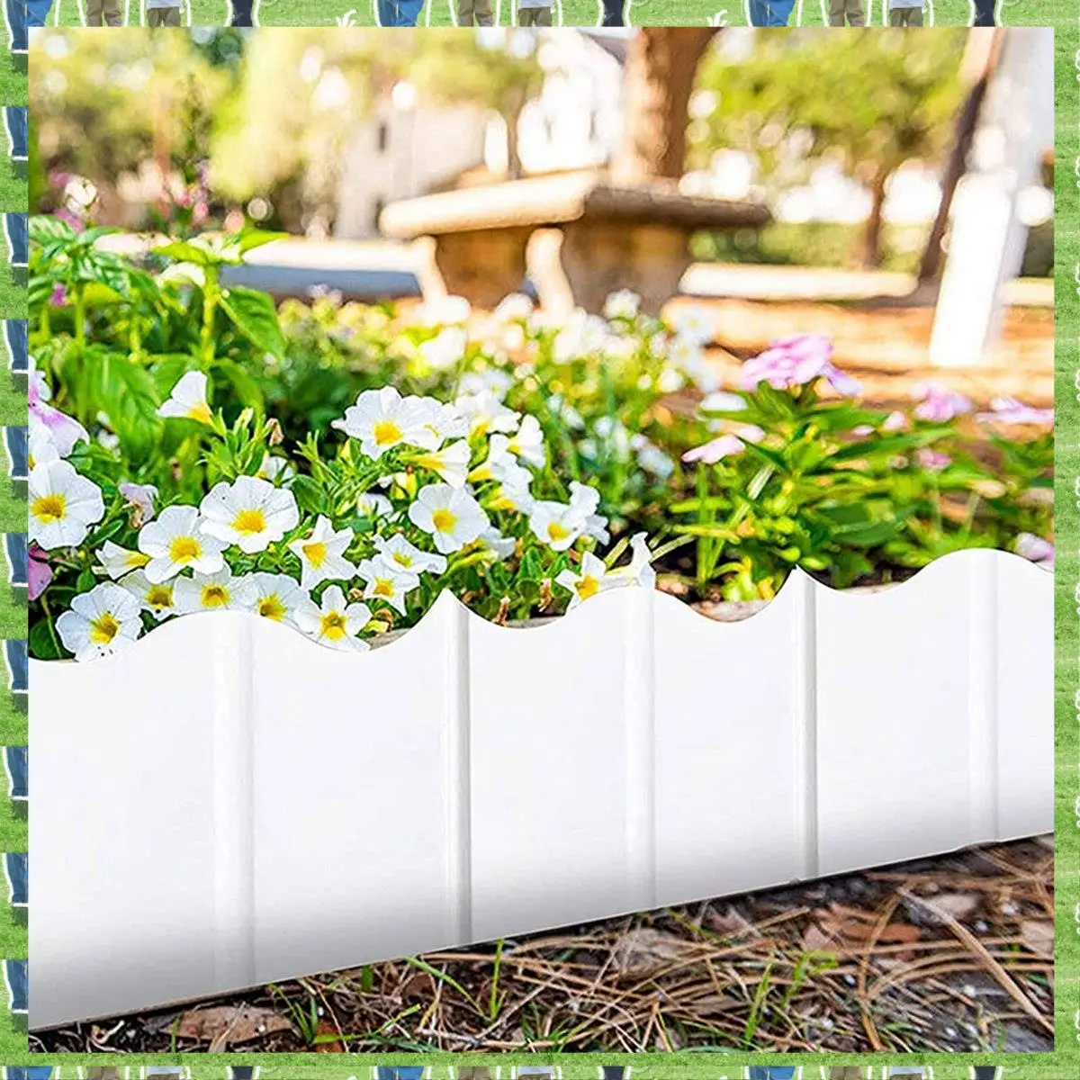 

FTS 20Pcs Plastics Garden Edging Fence,DIY Decorative Flower Bed And Grass Garden Border,Border Edging,Plant Palisade