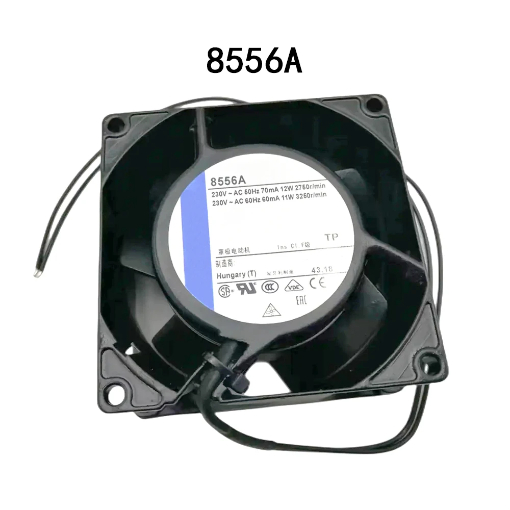 Durable All-Metal Cooling Fan 80*80*38mm 230VAC 12/11W 3250RPM 8556A Industrial Axial radiator