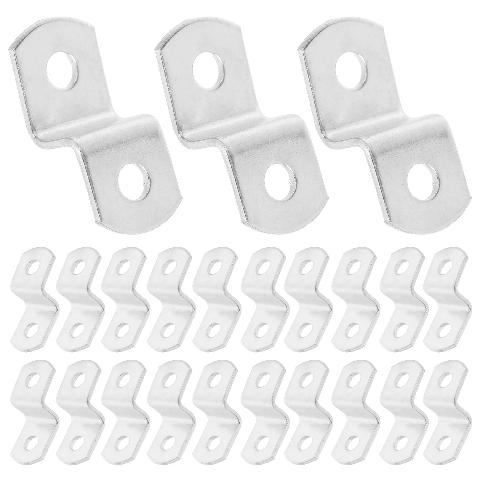 

50pcs Z Shape Corner Brackets For Picture Frames Dual-Hole Construction Space-Saving Design Compatible With Wood Metal Plastic
