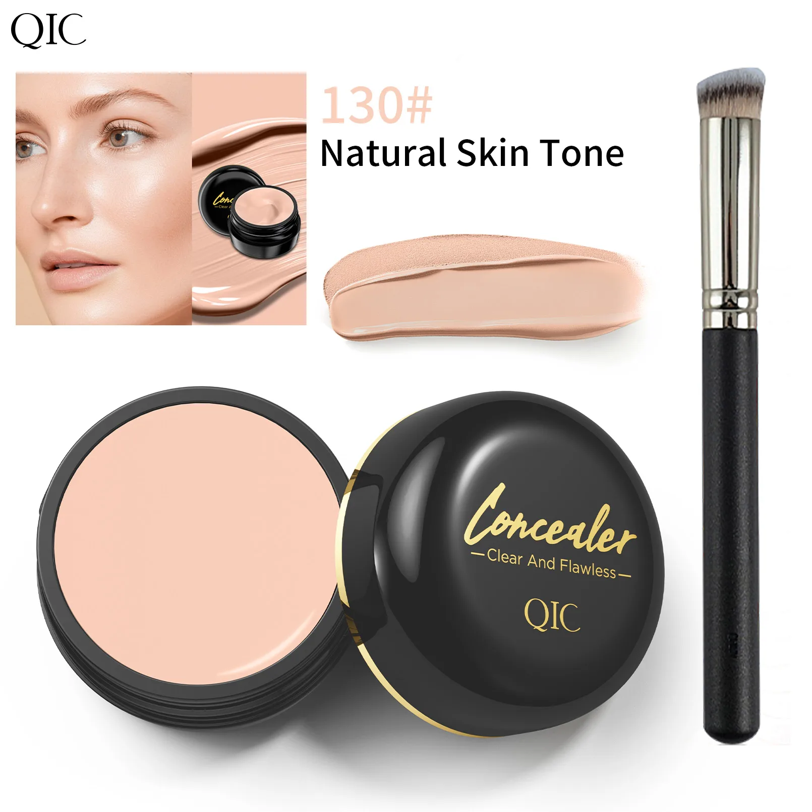Hydraterende oogverhelderende concealer en contourcrème - volledige dekking, langdurige, corrigerende oogconcealer voor een perfecte look make-up