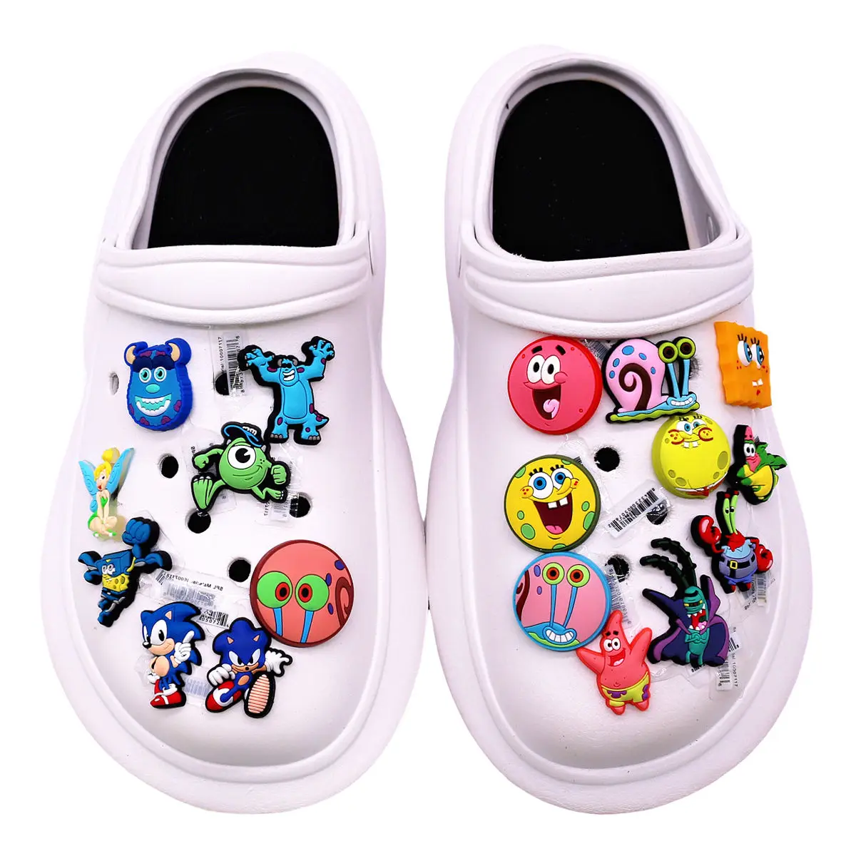 1pcs Cartoon SpongeBob Patrick Star PVC Shoe Charms Monsters Inc Sullivan Shoe Accessories Decorations Kids Women Shoes Buckle