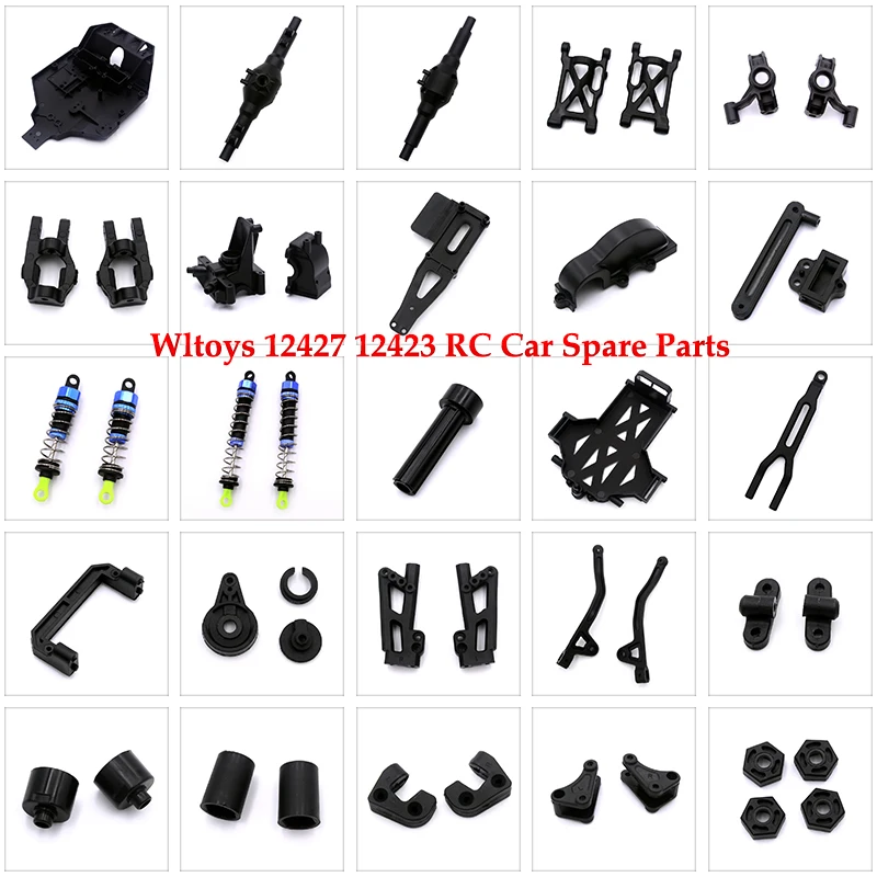 

12428 Original Parts 0001-0050 Wltoys 12427 12423 RC Car Spare Parts Rear Axle/arm/wavefront Box/gear/connecting /Suspension