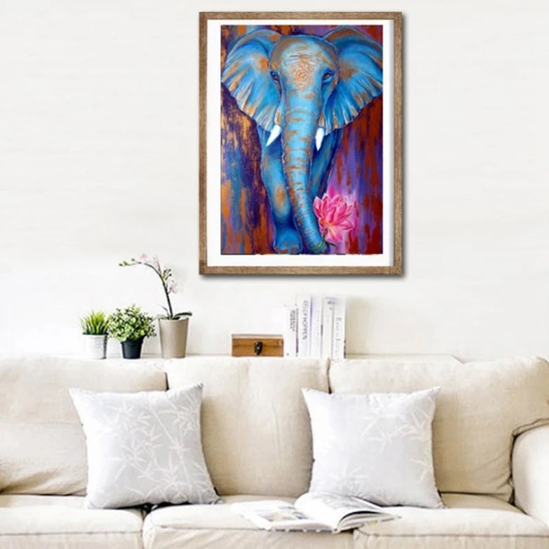 Hot DIY Diamond schilderij volledige Diamond Elephant Dot Diamond Cross Stitch decoratieve schilderkunst woondecoratie cadeau