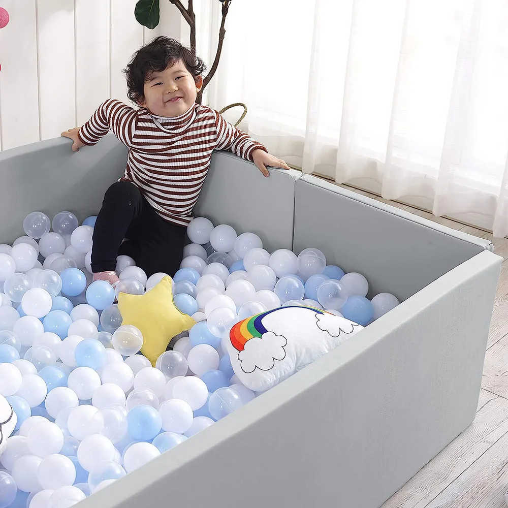 

Super Large Ball Pit, Soft Kids Ball Pool Indoor Outdoor, Soft Foam Foldable Crawling Fence Children's Playground free air ship