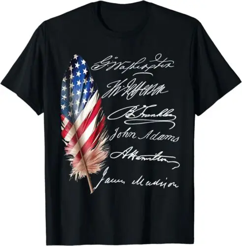 Founding Signers Signatures Fathers of USA Gift Idea T-Shirt S-5XL