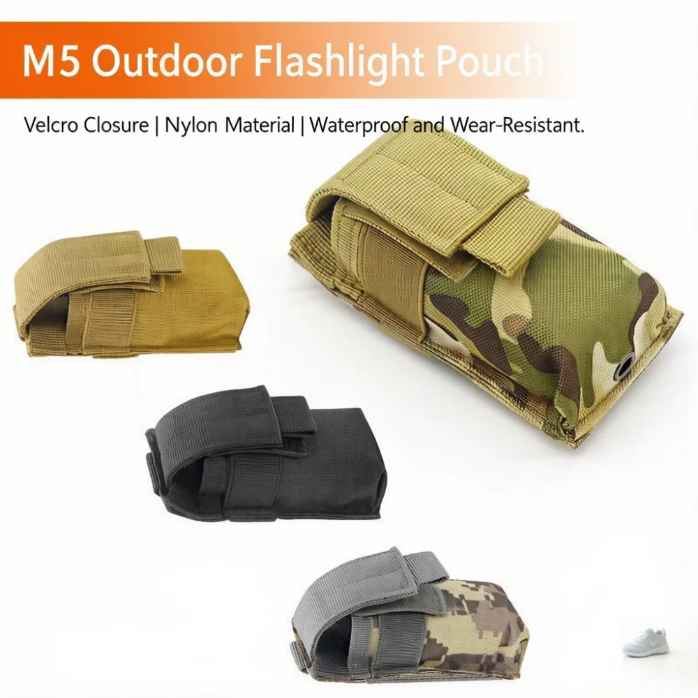 

Outdoor Flashlight Bag M5 Tactical Flashlight Pouch Can Be Hung on the Waist Outdoor Storage Bag