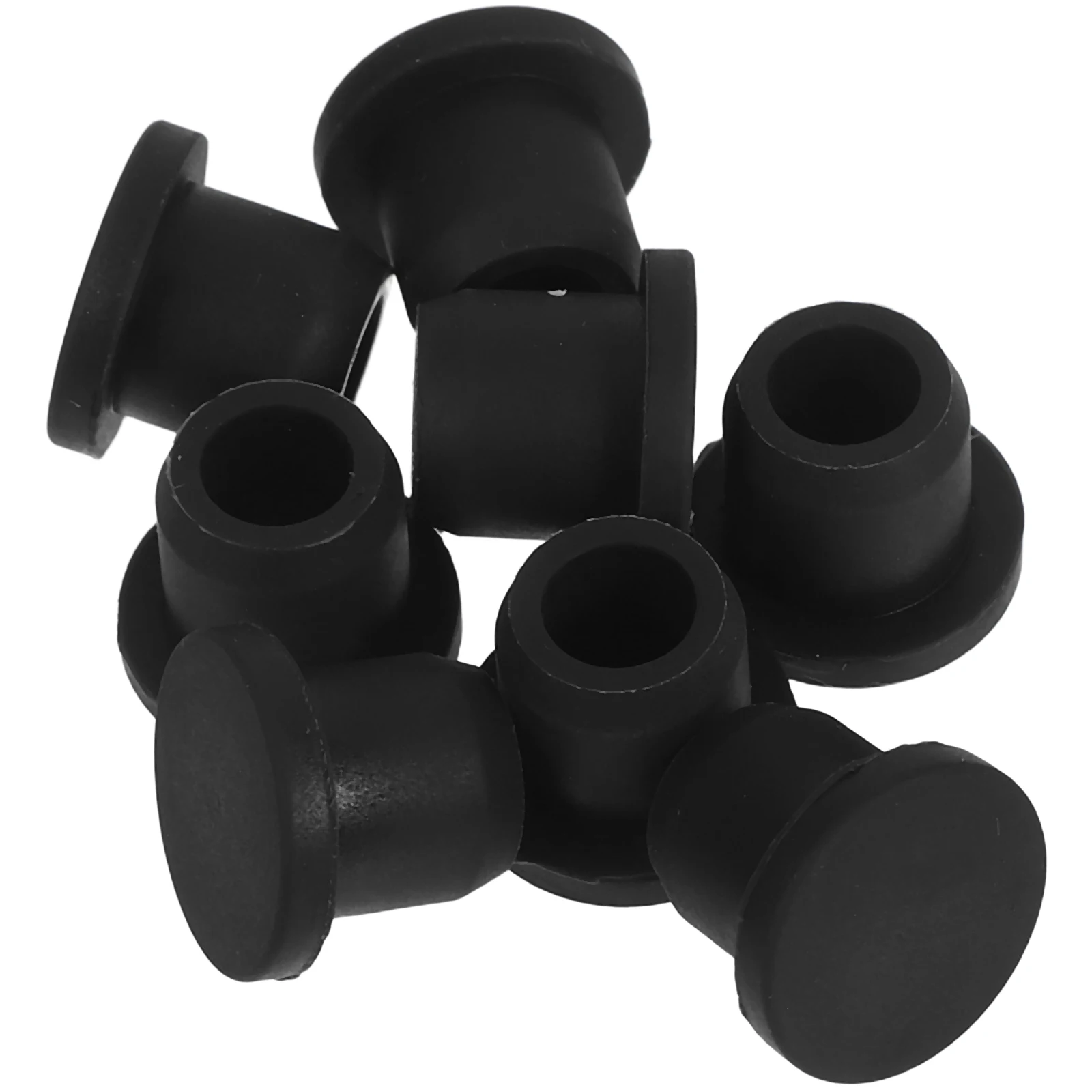 

8pcs Laboratory Sealed Bottle Plug Black Hollow Rubber Stopper Container Stoppers Test Tube Plugs Drain Connectors Bottle