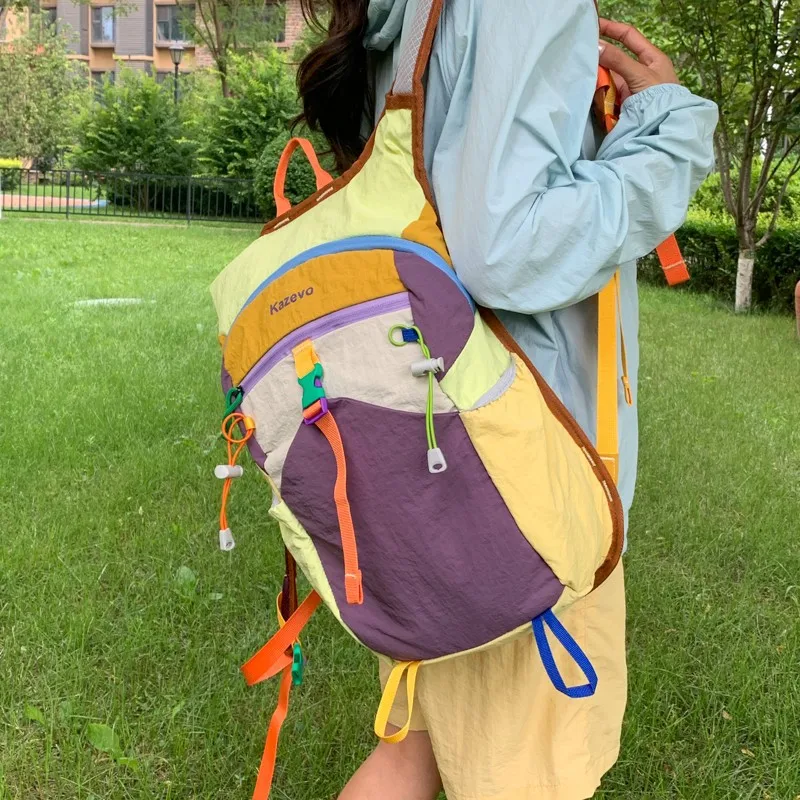 School Backpack Lightweight Commuter Laptop Bag Fashion Student Backpack School Bag Colorblock Trendy Fashion Backpacks