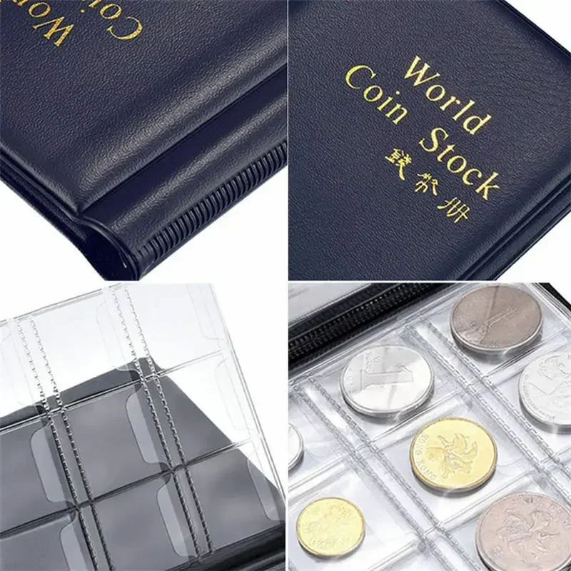 120 Pockets Coinnings Collection Album Book Mini Penny Storage Bag Collecting Money Organizer Gifts Coinning Holder Albums