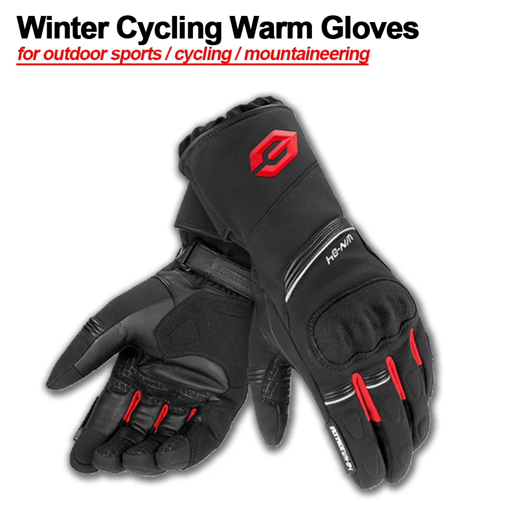 Fleece-lined Warm Outdoor Sports Hiking Cycling Gloves Anti-fall Anti-slip Autumn Winter Glove Bike Gloves Bike Accessories