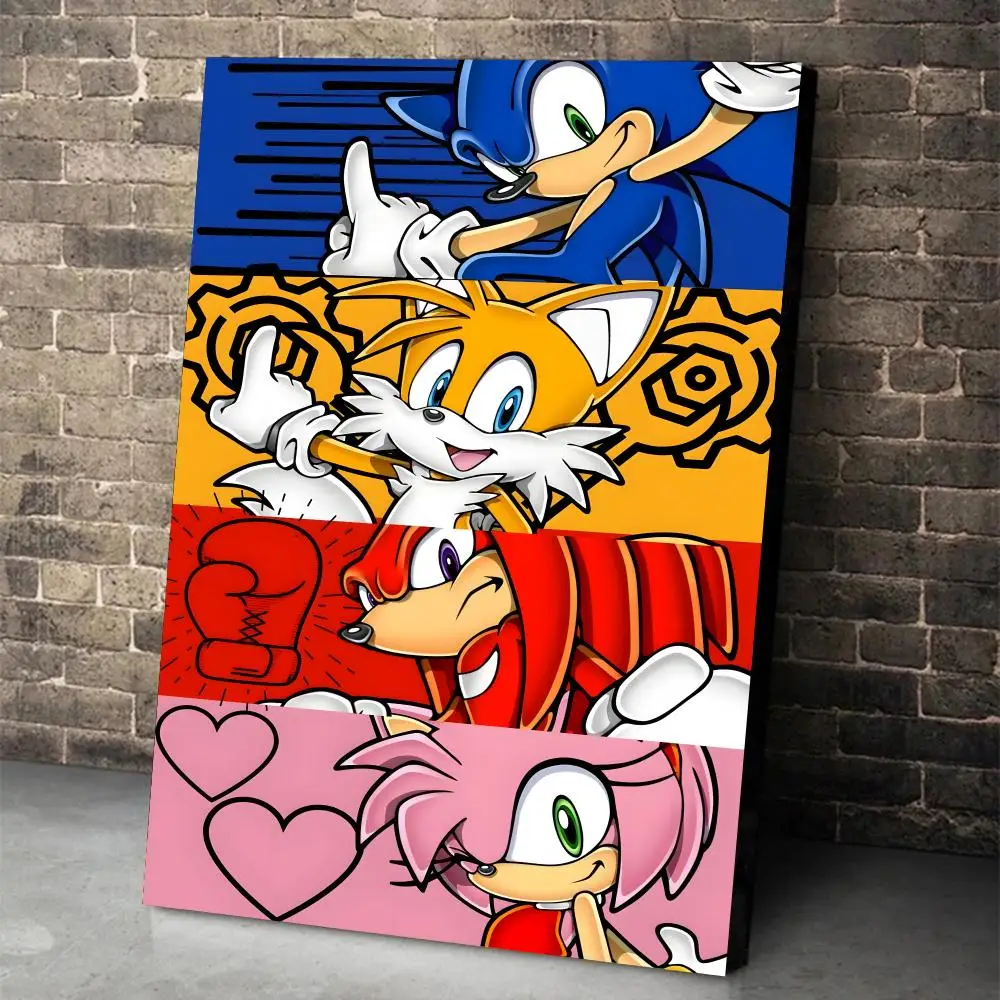 Sonic The Hedgehog Poster-Aufkleber Wandbild Selbstklebende Dekoration für Schlafzimmer Wohnzimmer Zuhause HD-Wandaufkleber Geschenk – Detail 8