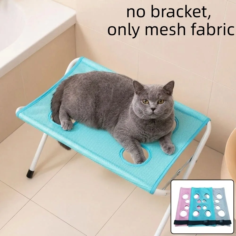 Breathable Pet Grooming Hammock Sling Cloth Multi-hole Adjustable Strap Cat Nail Trimming Hammock Mesh Anti-Scratch