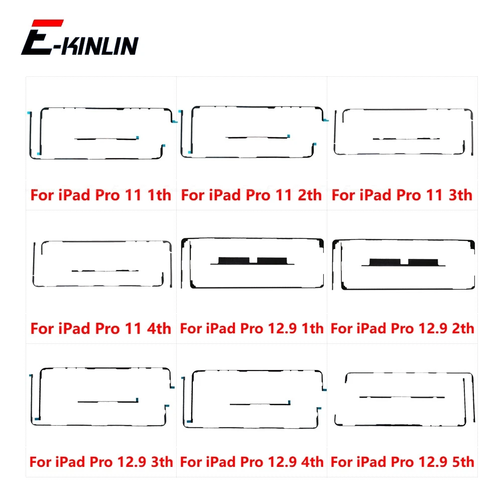 2PCS Pre-Cut Touch Screen Adhesive Tape Sticker Glus For iPad Pro 11 12.9 1th 2th 3th 4th 5th 6th 2021 2022 2024