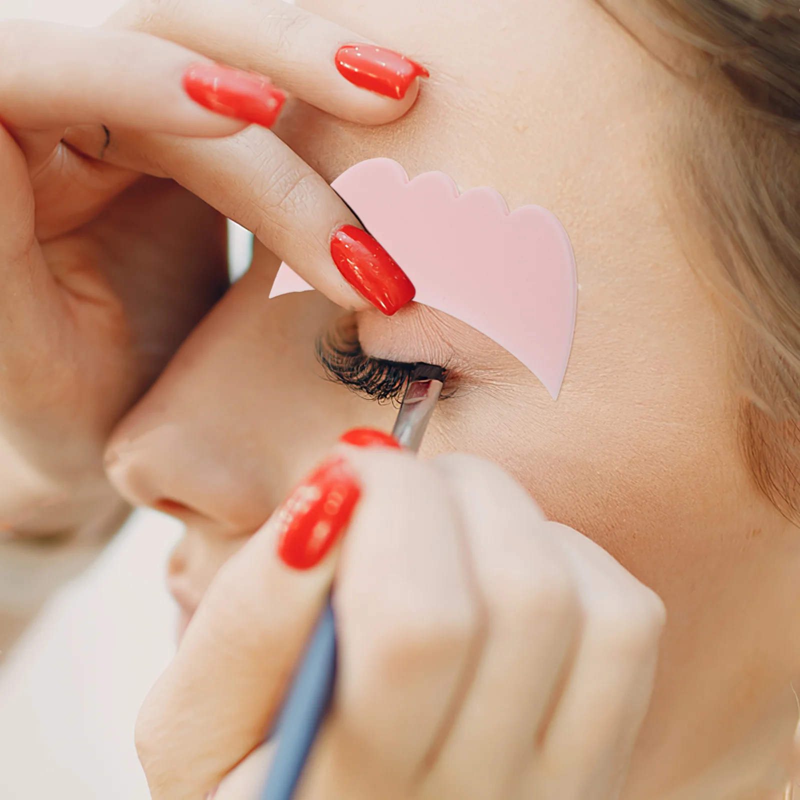 2 pezzi assistente per il trucco degli occhi scudi in silicone mascara eyeliner ombretto stencil protezioni strumento guida