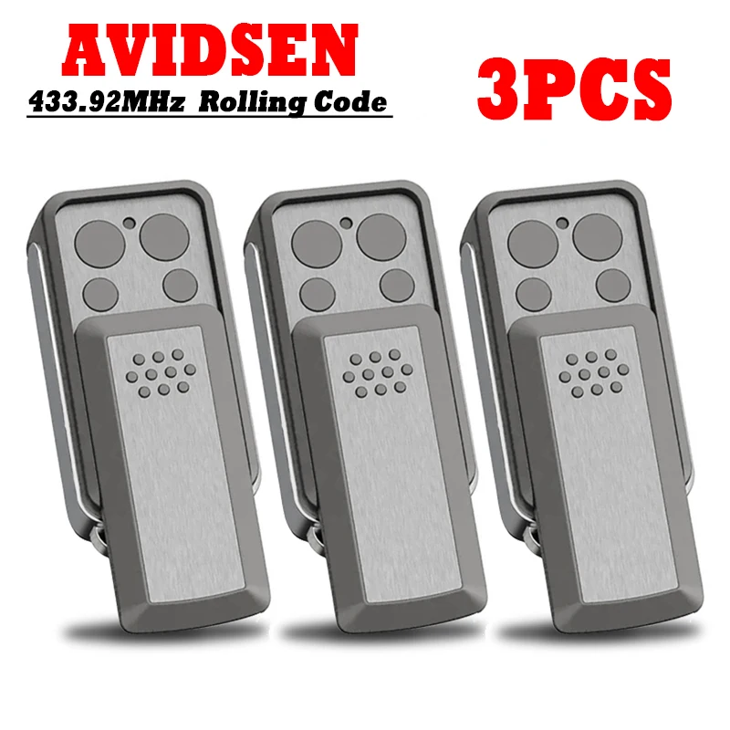 

3PCS AVIDSEN 114253 Garage Door Remote Control 433.92MHz Replace AVIDSEN 104250 104700 104251 104257 654300 Gate Transmitter