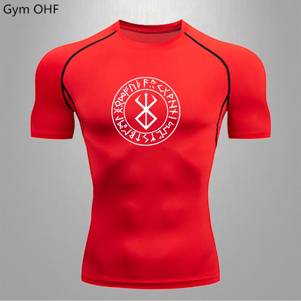 Sports Training Fitness Quick Drying Breathable Super strong elasticity long and short sleeved slim fit T-shirt for men