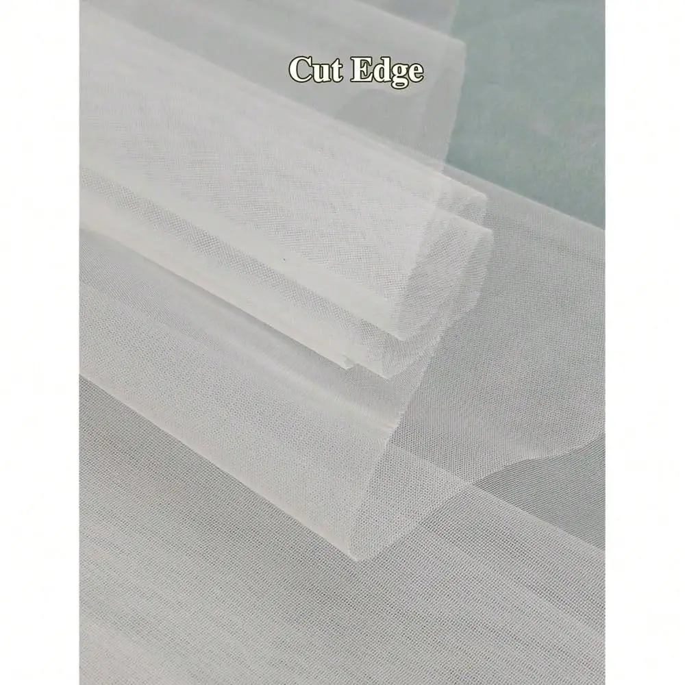 Wedding Veil 2 Tier For Women Cut Edge Knee Chapel Length With Comb Ivory White