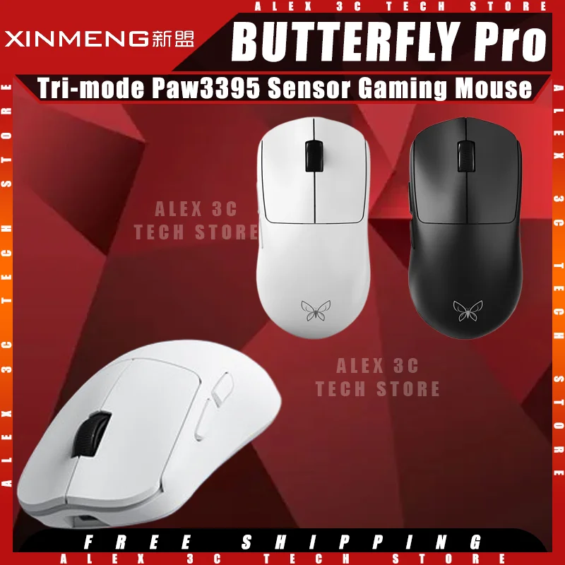 ﻿-xinmeng-butterfly-pro-gaming-mouse-tri-mode-paw3395-sensor-nordic52833-4k-polling-rate-lightweight-ergonomics-office-mouse-gif