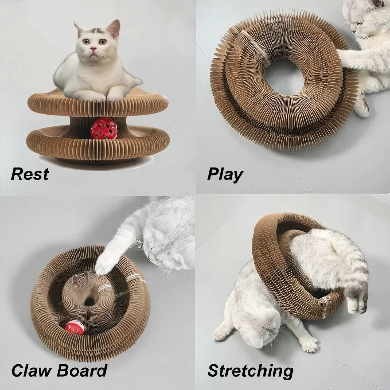 Creative Cat Scratching Board Pet Supplies Grinding Claw Board Rolling Ball Cat Scratching Toy Foldable Magic Organ Design Mouse