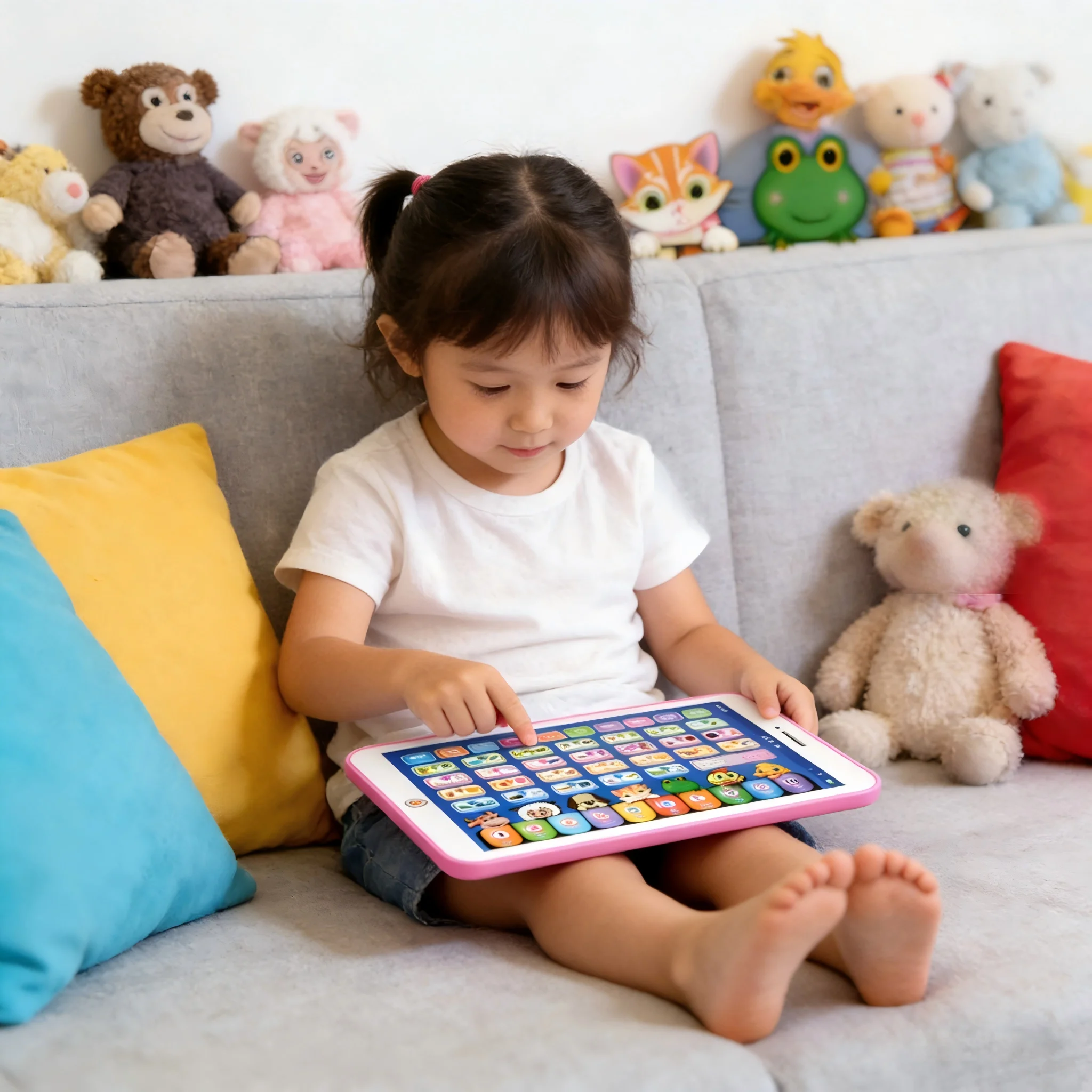 Tablette d'apprentissage bilingue pour enfants, jouet éducatif interactif avec lettres et chiffres, outil de vocabulaire pour les tout-petits