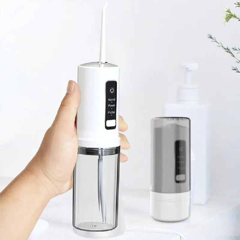 3.5W Oral Irrigator Rechargeable Water Flosser Portable Dental Water Jet Floss 230ml Water Tank 3 Mode Waterproof Teeth Cleaner