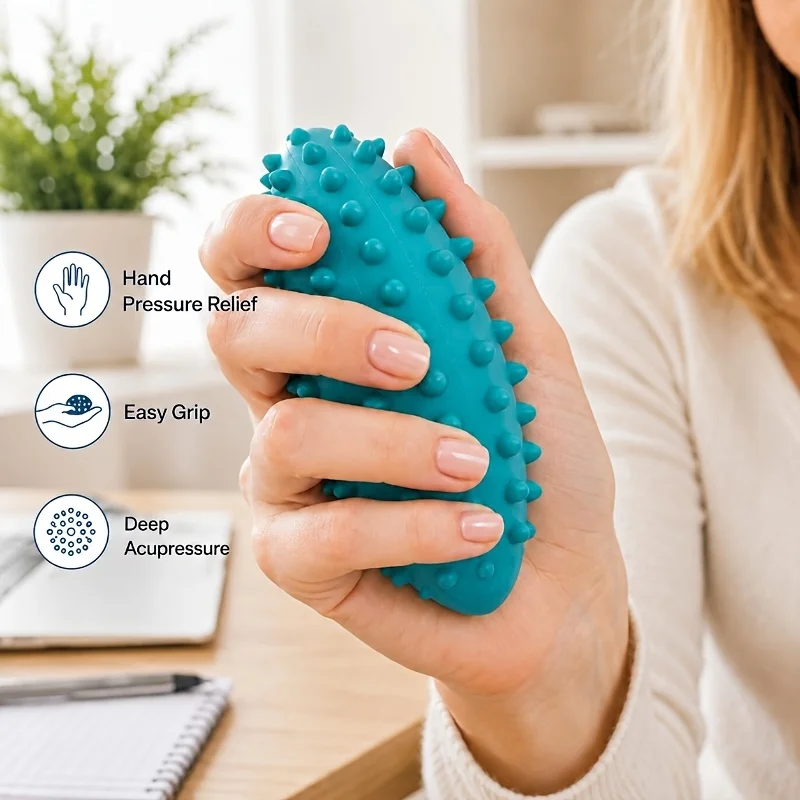 1A random color acupressure massage ball，Hard grip ball，Used for acupressure on hand and foot points、Fascia Release Fitness Exer