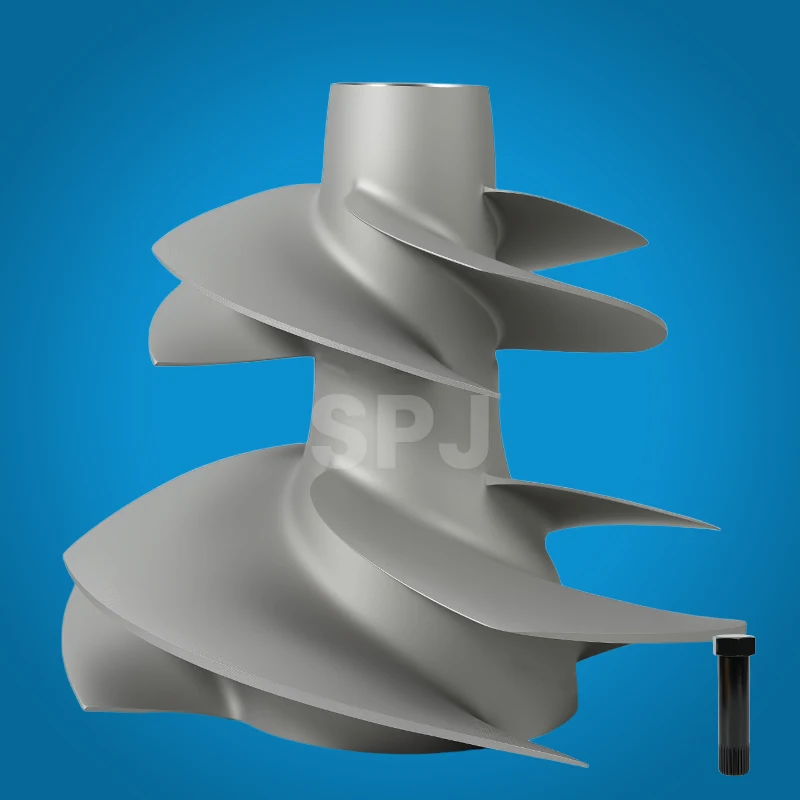 155.5mm Sand Blasted Dual Impeller Fit Jet Boat Jet Ski OEM Seadoo GTX 155/GTX S 155 PWC Racing Twin Impeller