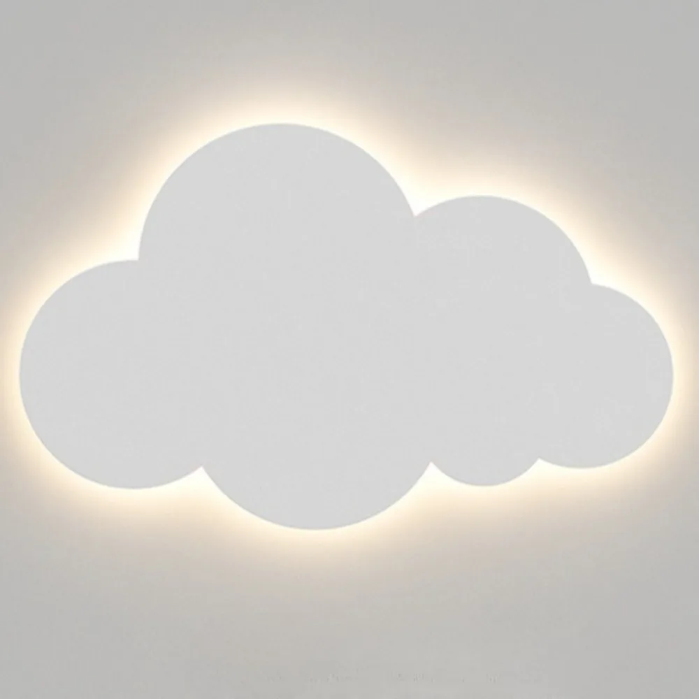 Cloud Wall Lamp, Bedroom Bedside Lamp, Smiling Cartoon Children's Room, Male and Female Nordic Wall Lamp