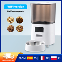 5L Pet Feeder with Camera Automatic Cat Feeder Smart Dog Food Dispenser WiFi Timing Stainless Steel Feeding Bowl(No 5V 2A Plug)