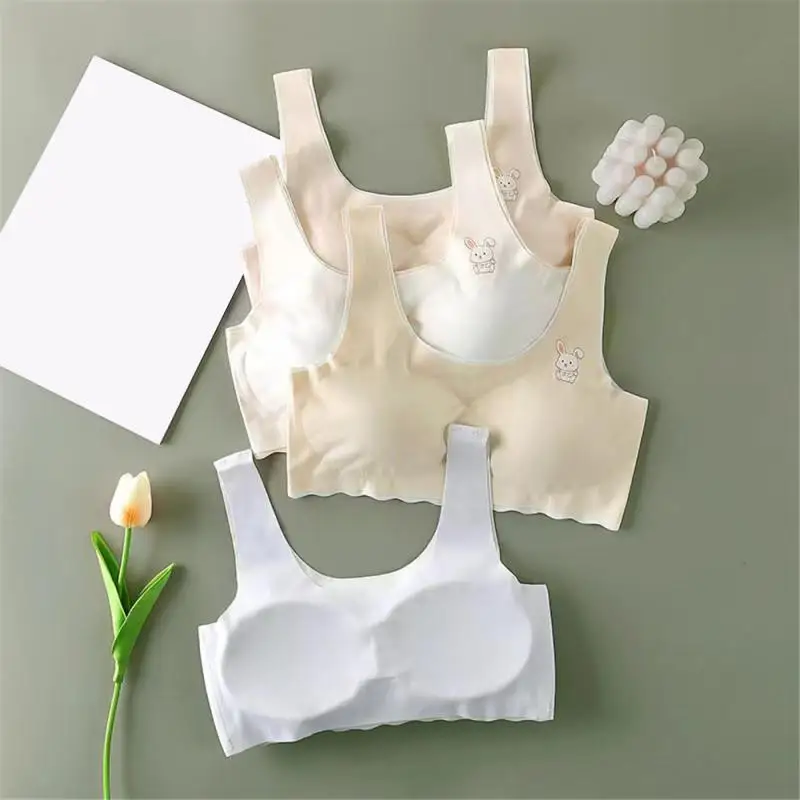 

Summer New Girl Development Period Seamless Children's Tube Underwear Vest White/