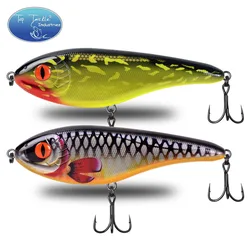 CF FISHING 천천히 가라앉는 저크 미끼, 고품질 낚시 미끼, 빅무스키 파이크 배스용 인공 미끼, 68mm, 78mm, 90mm, 105mm